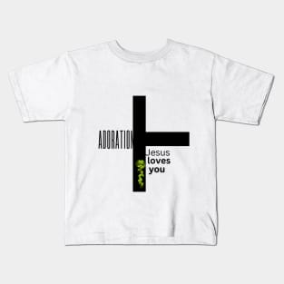 ADORATION JESUS LOVES YOU T SHIRT Kids T-Shirt